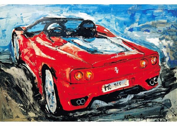Ferrari Cabrio Print by Valyraki