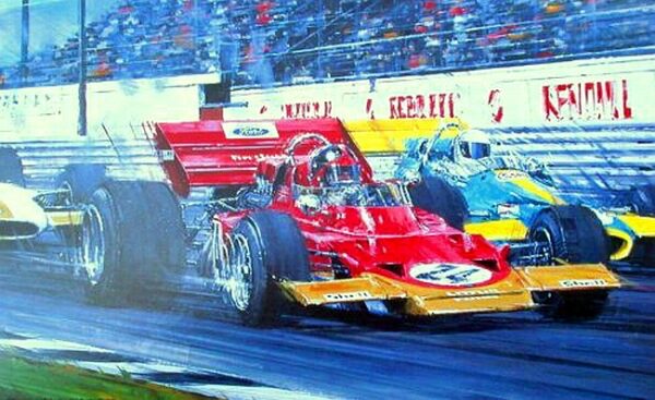 First Win Signed by Fittipaldi & Brabham