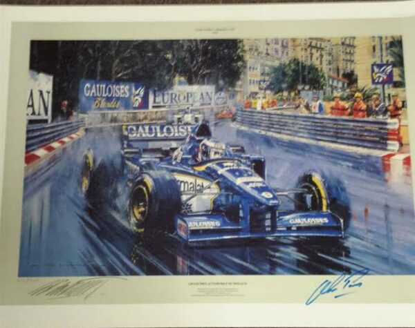 Grand Prix Automobile De Monaco autographed by Panis