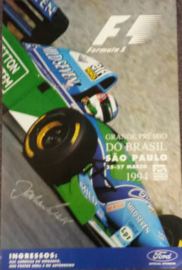 Grand Prix Of Brazil 1994 Autographed by Jochen Mass