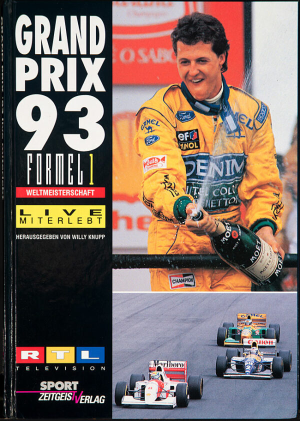 1993 Grand Prix Book Signed by Schumacher, Senna, Lauda + 30 more