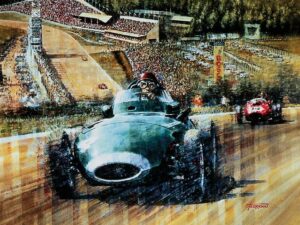 Tony Brooks Autographed Print