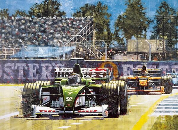 Jaguars Formula One Debut - Signed by Eddie Irvine