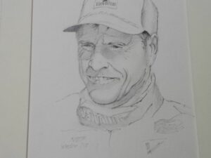 Mark Martin Portrait Pencil Sketch