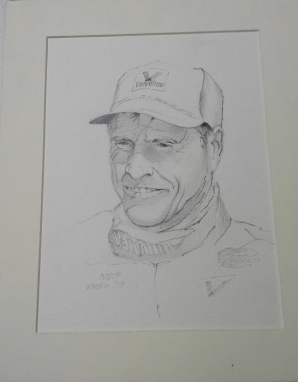 Mark Martin Portrait Pencil Sketch