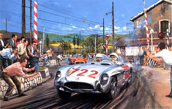 Mille Miglia 1955 Autographed Print