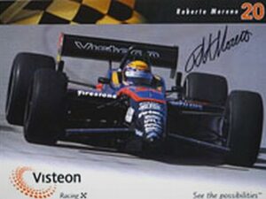 Team Card Autographed by Roberto Moreno