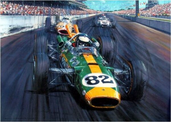 Tribute to Ford: The 1965 Indy 500 Signed by Jones, Terry & Andretti
