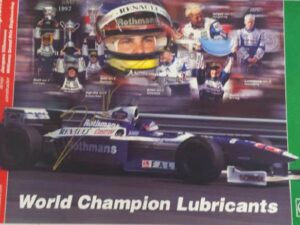 Castrol World Champion Lubricants Poster Signed by Villeneuve
