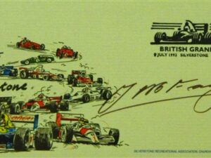 Fangio Autographed Silverstone Envelope