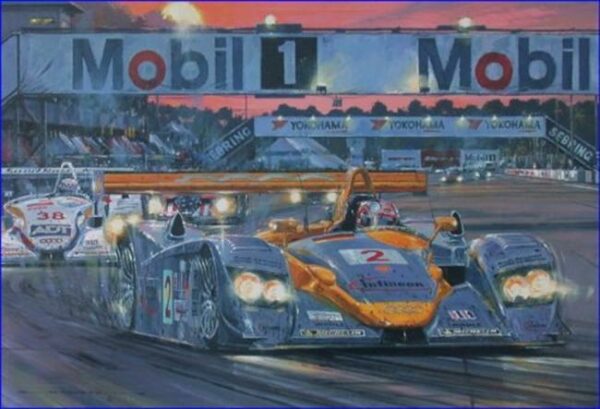 Audi at Sebring Signed by Herbert, Capello & Pescatori