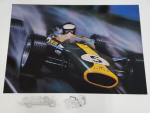Car racing art of Jim Clark Lotus Keith Murray
