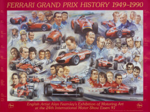 Ferrari Grand Prix History 1949 - 1990 with 20 sigantures