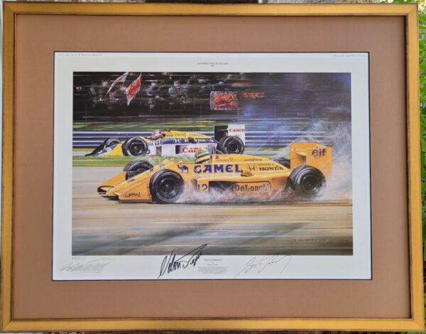 Triple Champion - Autographed by Senna & Piquet