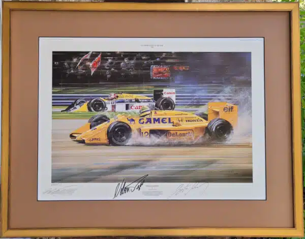 Triple Champion - Autographed by Senna & Piquet