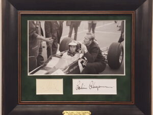 Jim Clark & Colin Chapman Framed Photo with Autographs #3