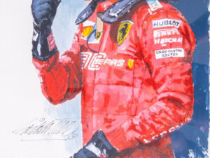 Charles Leclerc First Victory Painting Close up