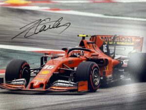 Charles Leclerc 2019 Catalunya Autographed Photo