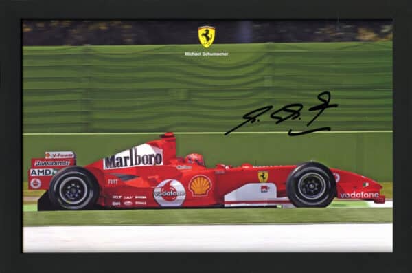 Michael Schumacher Signed Framed Ferrari Photo