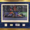 Dominant Verstappen Framed Print #1 with 4 Autographs