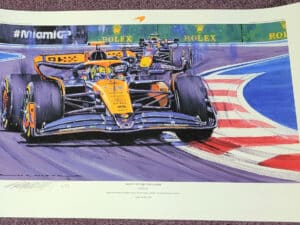 Debut Victory for Lando Print by Nicholas Watts